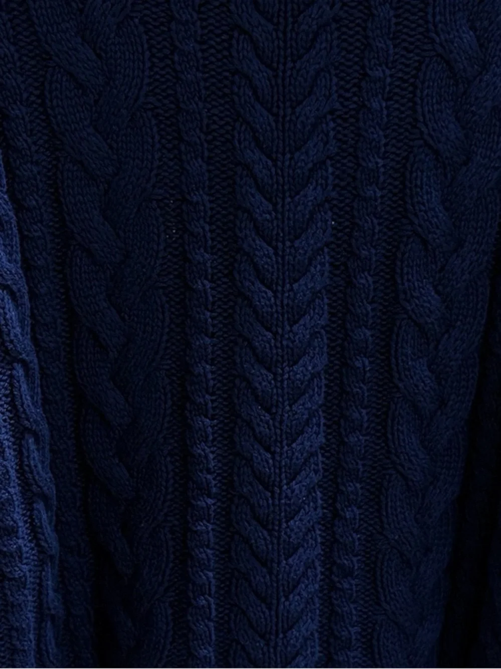 J. Crew Cable-Knit Cotton Sweater XL Navy NEW